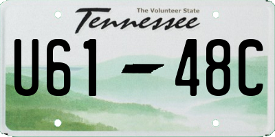TN license plate U6148C