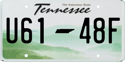 TN license plate U6148F