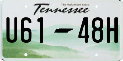 TN license plate U6148H
