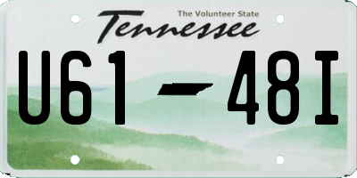 TN license plate U6148I