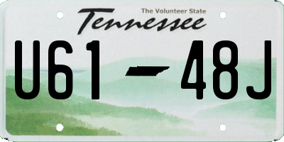 TN license plate U6148J