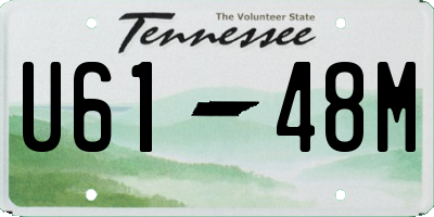 TN license plate U6148M