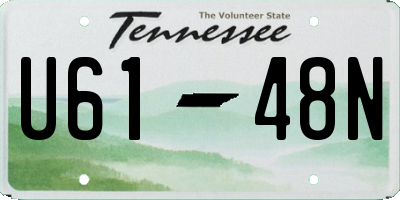 TN license plate U6148N
