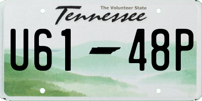 TN license plate U6148P