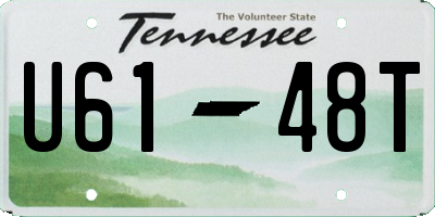 TN license plate U6148T