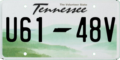 TN license plate U6148V