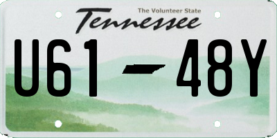 TN license plate U6148Y