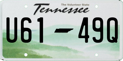 TN license plate U6149Q