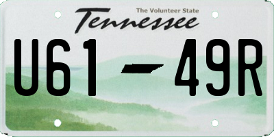 TN license plate U6149R