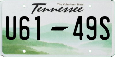 TN license plate U6149S