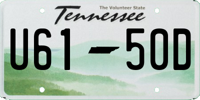 TN license plate U6150D