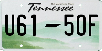 TN license plate U6150F