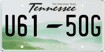 TN license plate U6150G