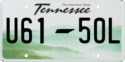 TN license plate U6150L
