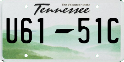 TN license plate U6151C