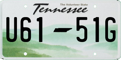 TN license plate U6151G