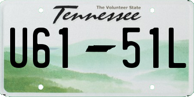 TN license plate U6151L