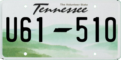 TN license plate U6151O