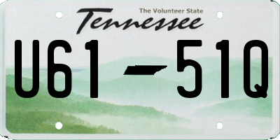 TN license plate U6151Q