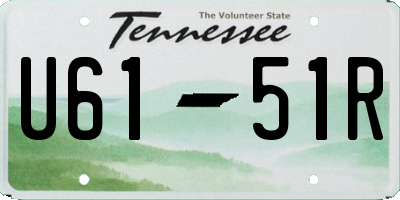 TN license plate U6151R
