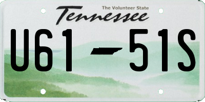TN license plate U6151S