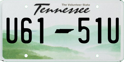 TN license plate U6151U