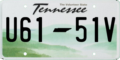 TN license plate U6151V