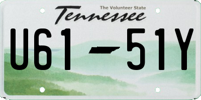 TN license plate U6151Y