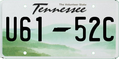 TN license plate U6152C