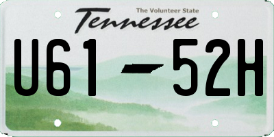 TN license plate U6152H
