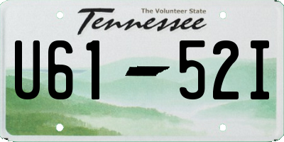 TN license plate U6152I