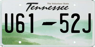 TN license plate U6152J