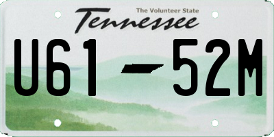 TN license plate U6152M