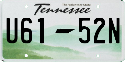 TN license plate U6152N