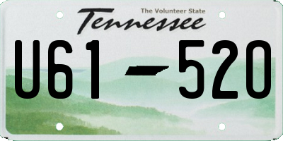 TN license plate U6152O