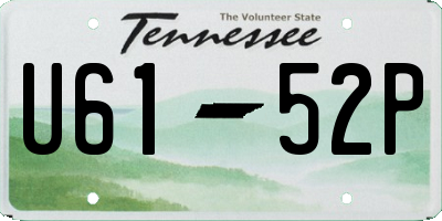 TN license plate U6152P