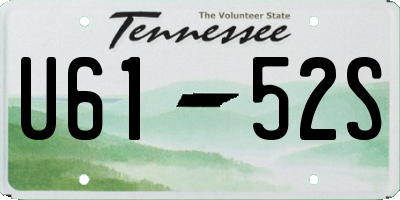 TN license plate U6152S