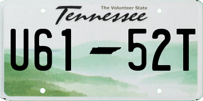 TN license plate U6152T