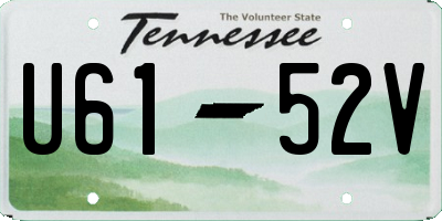 TN license plate U6152V