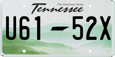 TN license plate U6152X