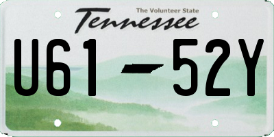 TN license plate U6152Y