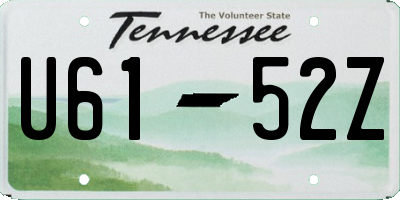 TN license plate U6152Z