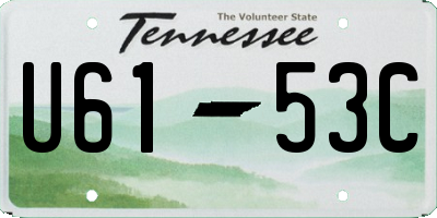 TN license plate U6153C