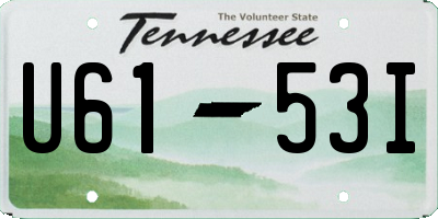 TN license plate U6153I