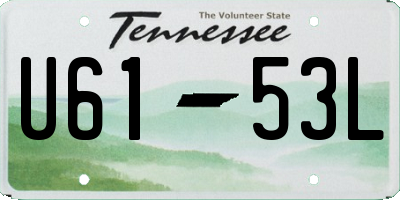TN license plate U6153L