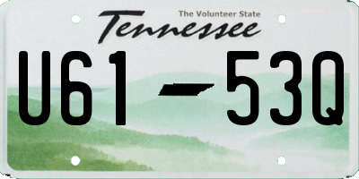 TN license plate U6153Q