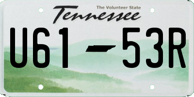 TN license plate U6153R