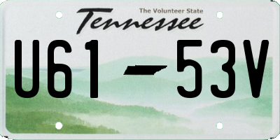 TN license plate U6153V