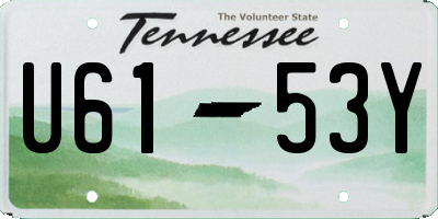 TN license plate U6153Y
