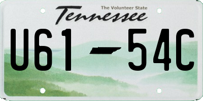 TN license plate U6154C